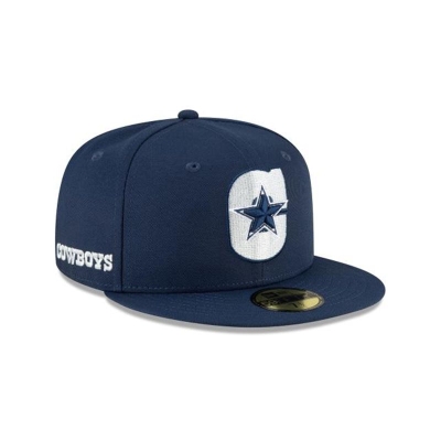 Blue Dallas Cowboys Hat - New Era NFL Logo Mix 59FIFTY Fitted Caps USA4853720